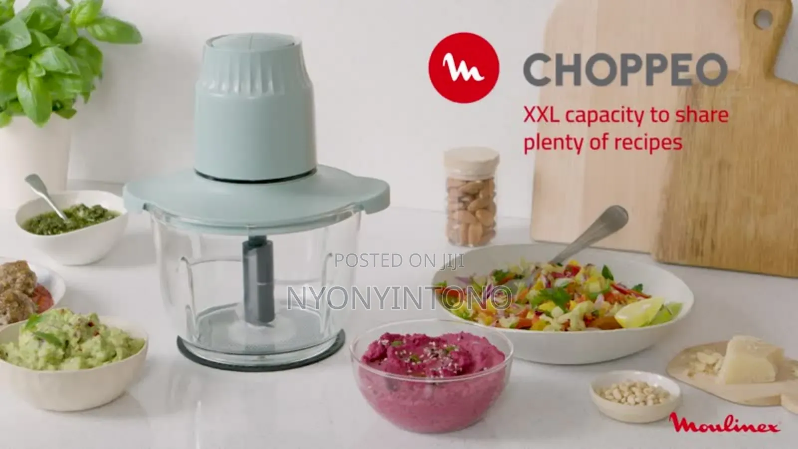 Moulinex 500w 3-in-1 Electric Food Chopper Dj603127