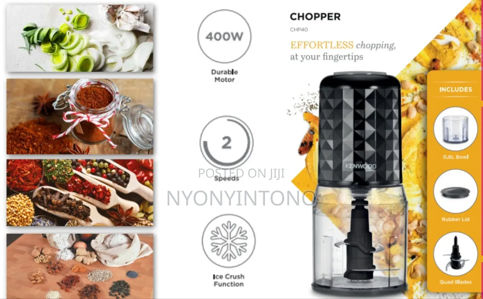 Kenwood 400w Powerful and Durable Electric Chopperchp40