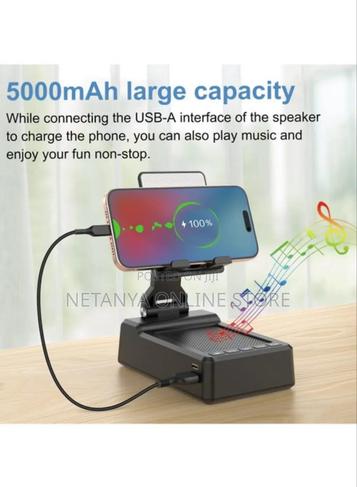 New Phone Holder With Bluetooth Speaker