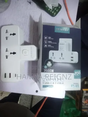 2500w Extension With Usb Ports | 2 Power Socket With 20w Type C Usb