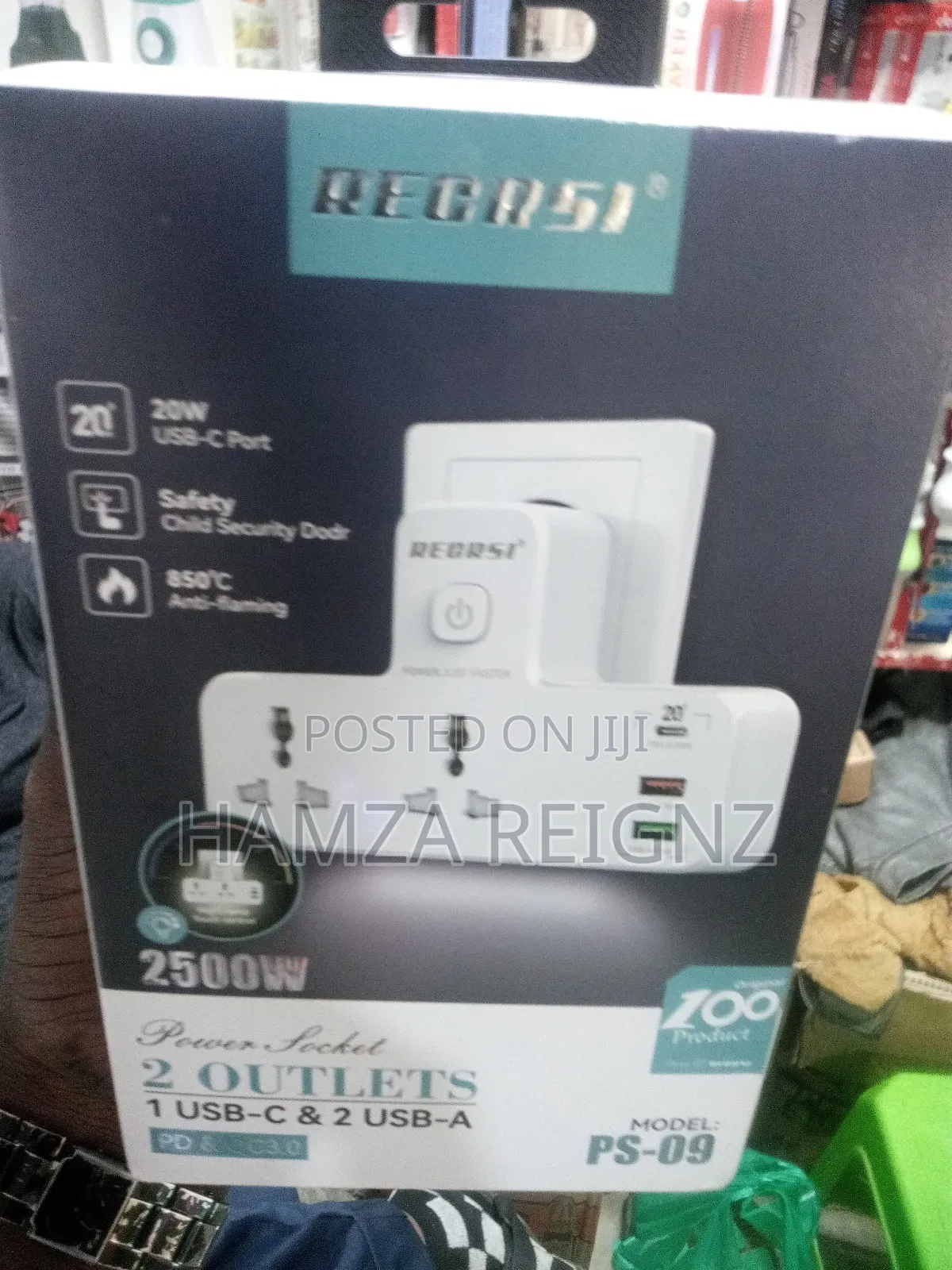 2500w Extension With Usb Ports | 2 Power Socket With 20w Type C Usb