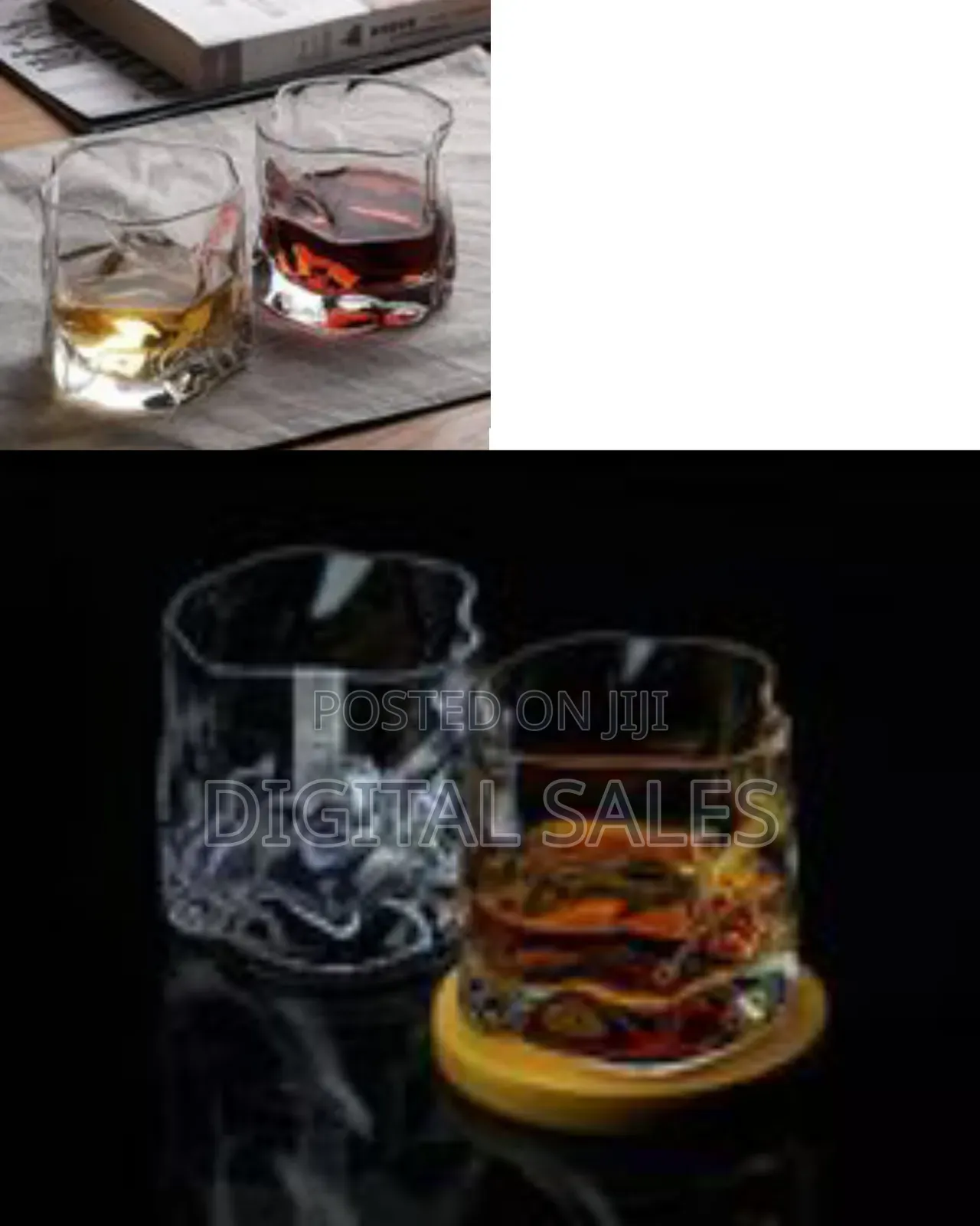 6 Pieces of 250ml Creative Distorted Shape Whisky Glasses Old