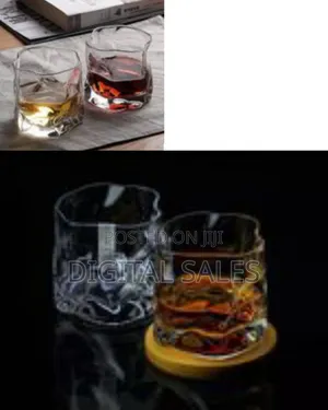 6 Pieces of 250ml Creative Distorted Shape Whisky Glasses Old