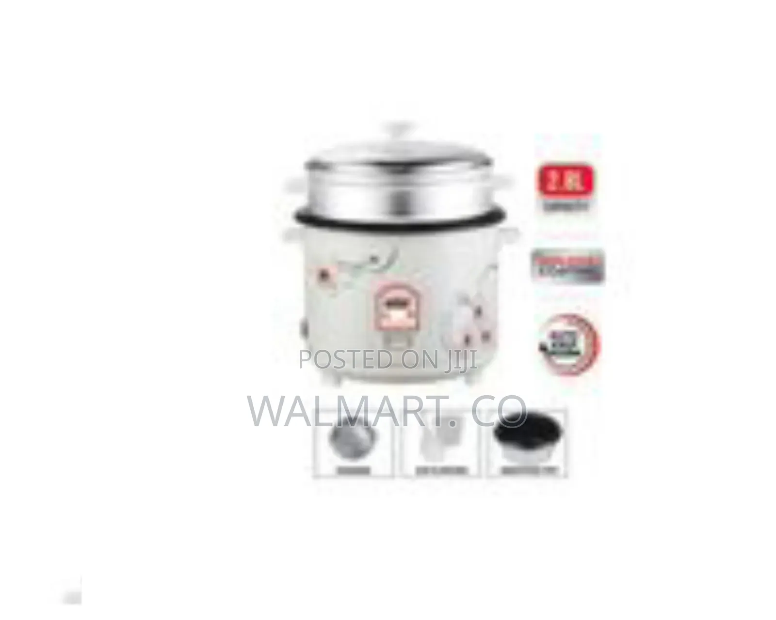 Sanford 2.8l Rice Cooker Steamer Pot-White