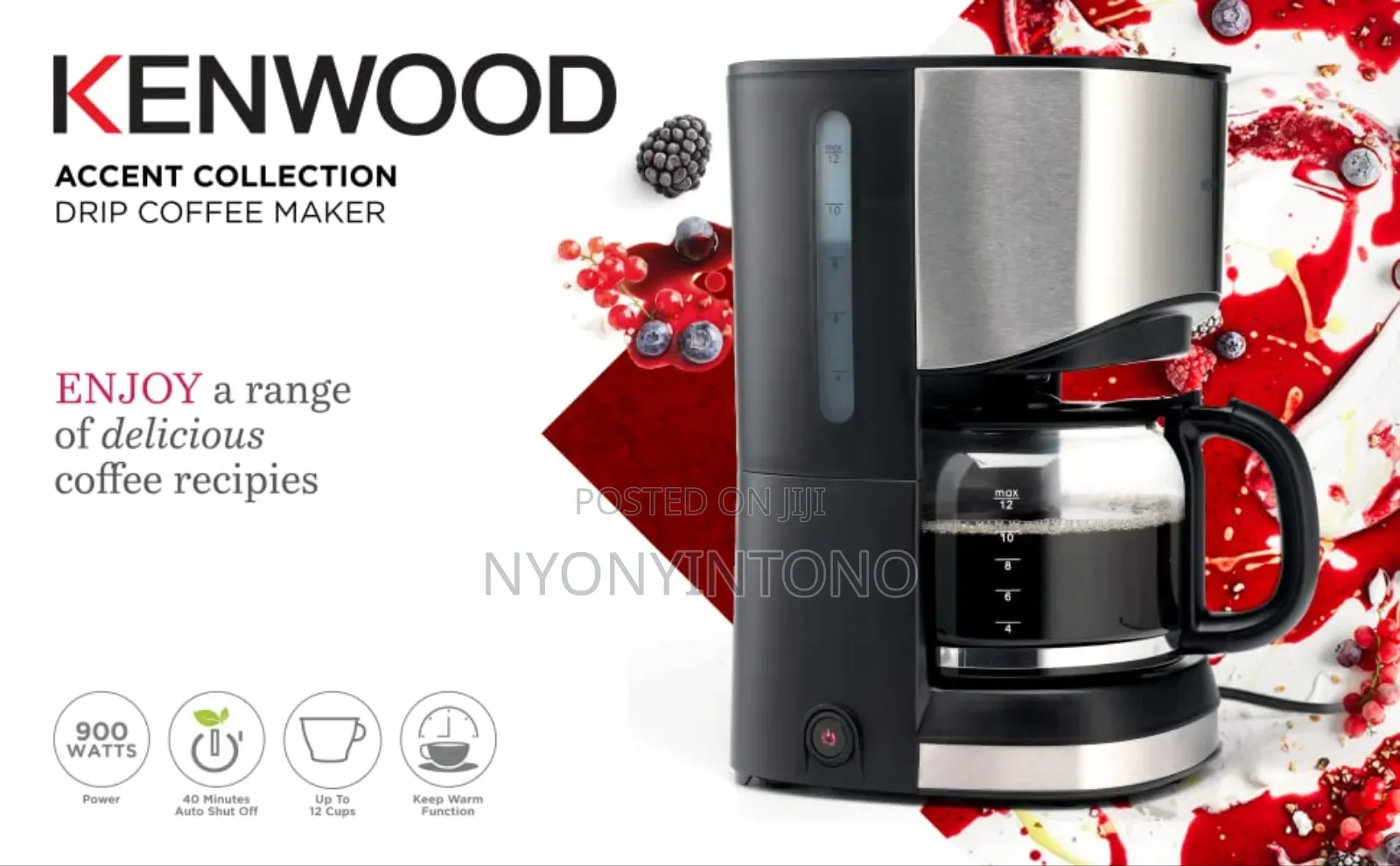 Kenwood 12 Cups Electric Coffee Maker Cmm10