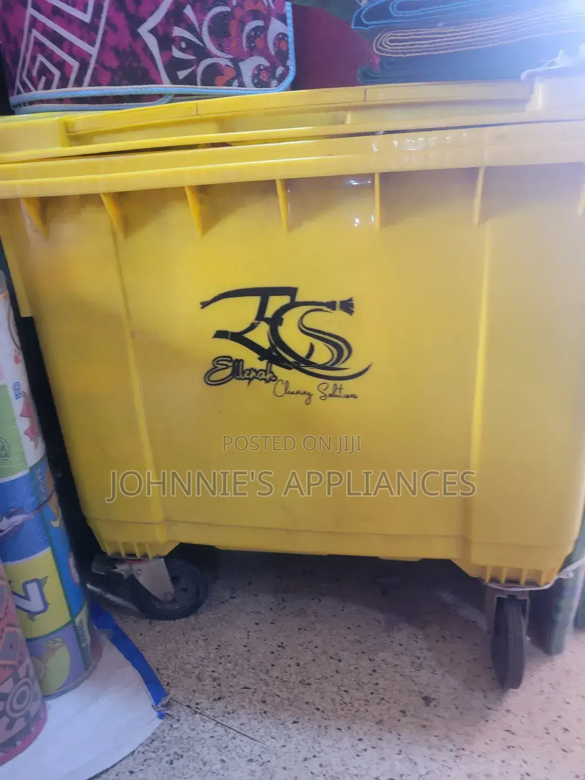 660l Medical Waste Bin With Wheels – Yellow Biohazard Container