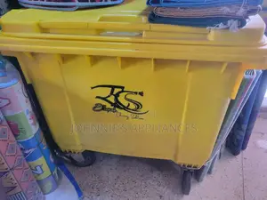 660l Medical Waste Bin With Wheels – Yellow Biohazard Container