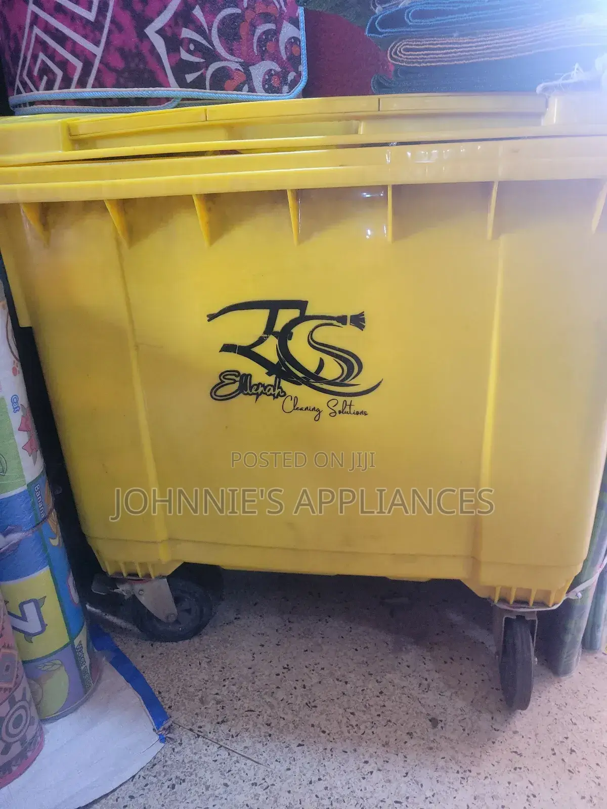 660l Medical Waste Bin With Wheels – Yellow Biohazard Container