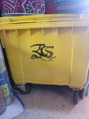 660l Medical Waste Bin With Wheels – Yellow Biohazard Container