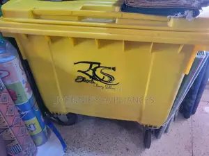 660l Medical Waste Bin With Wheels – Yellow Biohazard Container