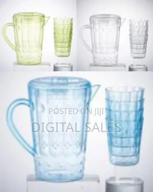 Best Plastic Water and Juice Jug 2 L With 6 PCS Glasses