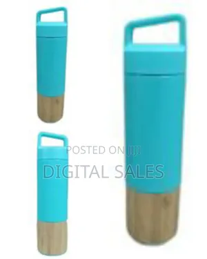 Double Wall Bamboo Insulated Vacuum Flask With Tea Infuser, 500ml