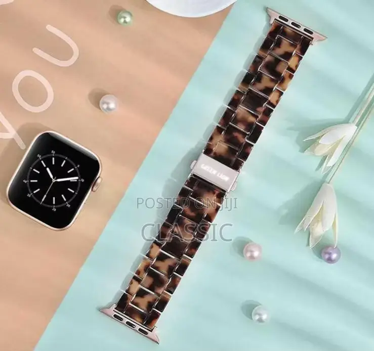 Green Lion Marble Watch Band – Amber