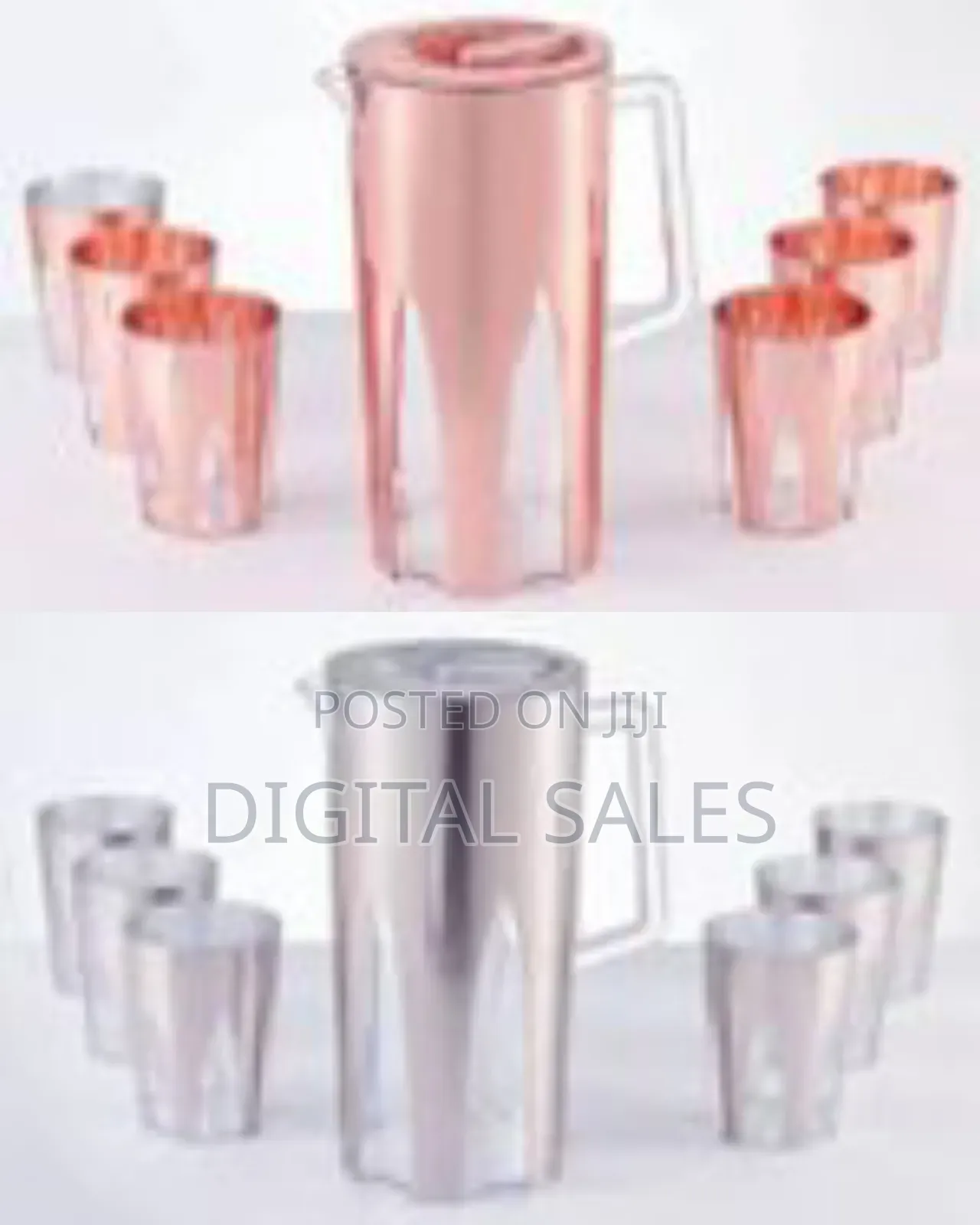 6 Pieces of Melamine Juice Tumblers Cups and 1piece Jug Water Set
