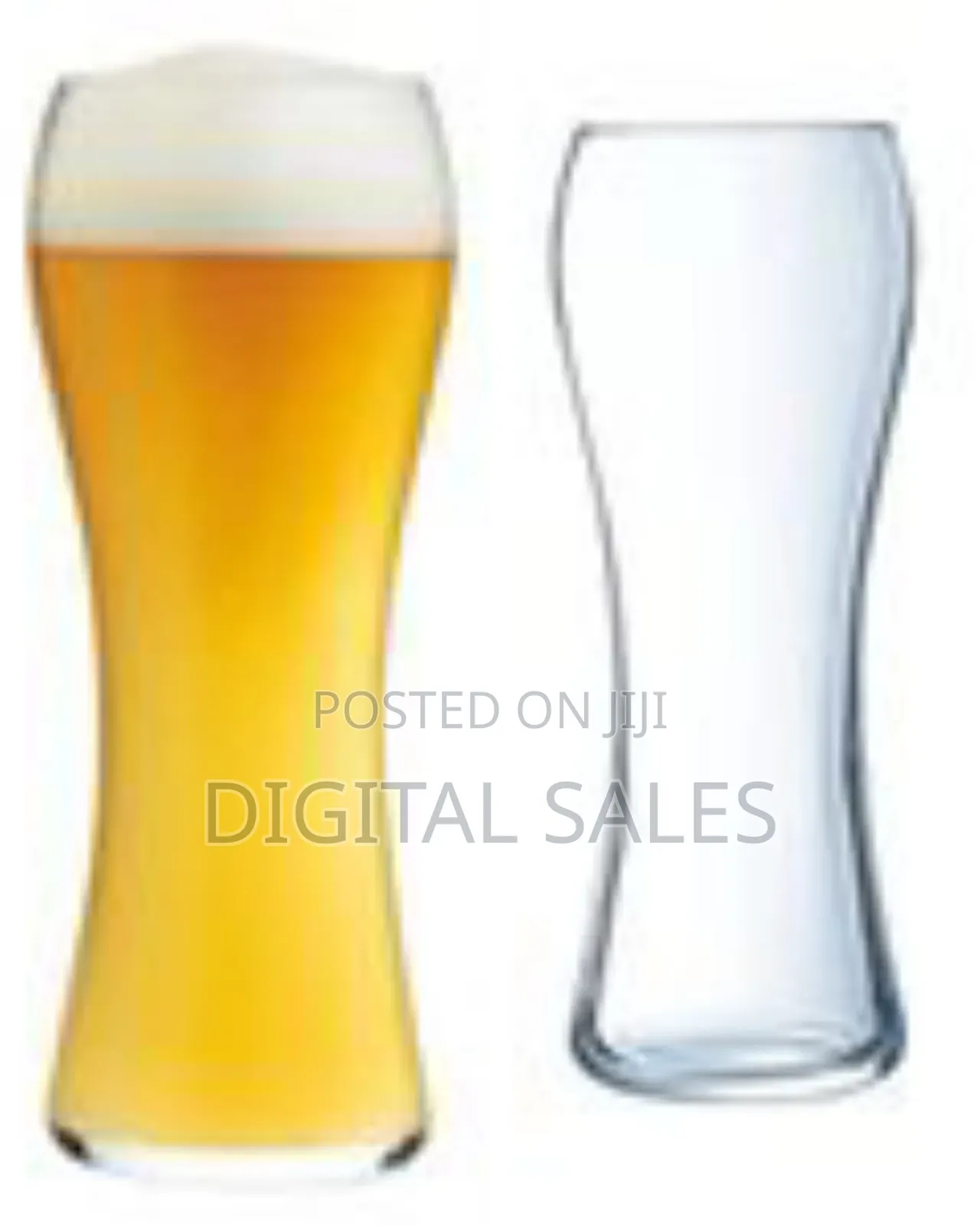 Arcoroc 6 Pieces of Legend Juice Beer Glasses Mugs -Colorless
