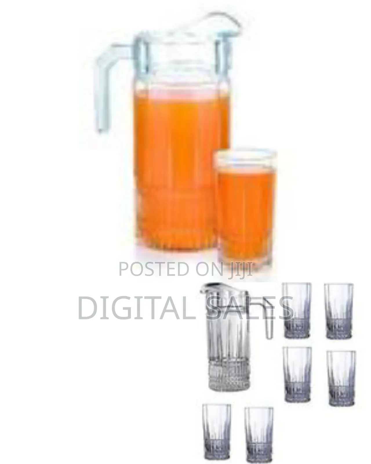 Luminarc Elysees 7 Pack Glassware Water Set With 6 Highball Juice