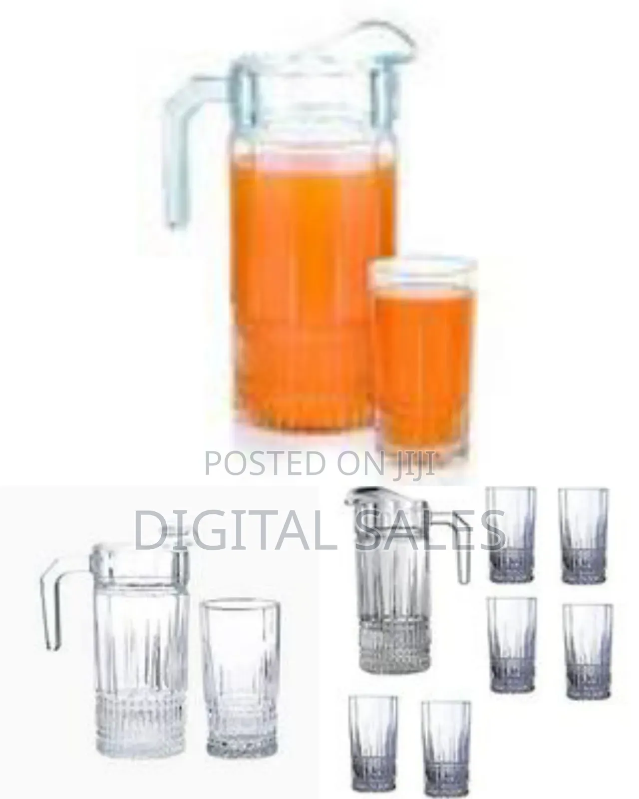 Luminarc Elysees 7 Pack Glassware Water Set With 6 Highball Juice