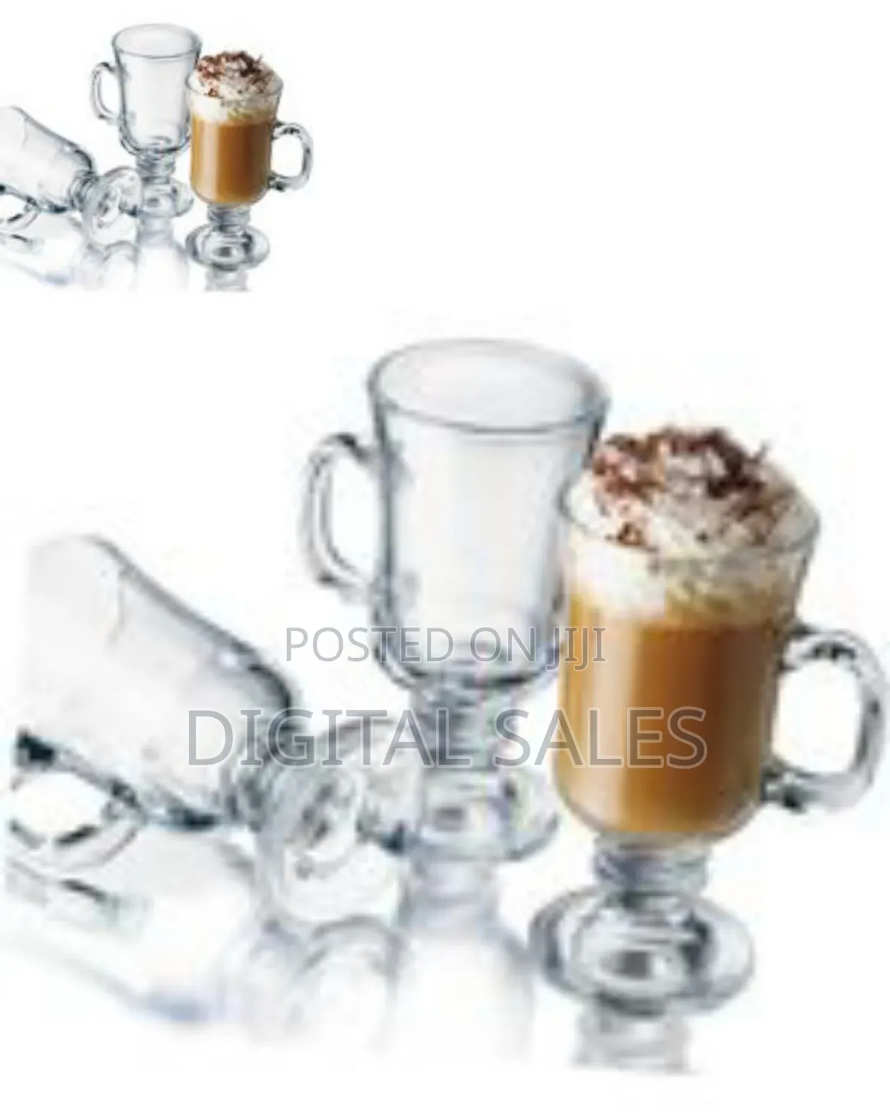 6 Pieces of Irish Coffee,Ice Cream Glasses-Colorless