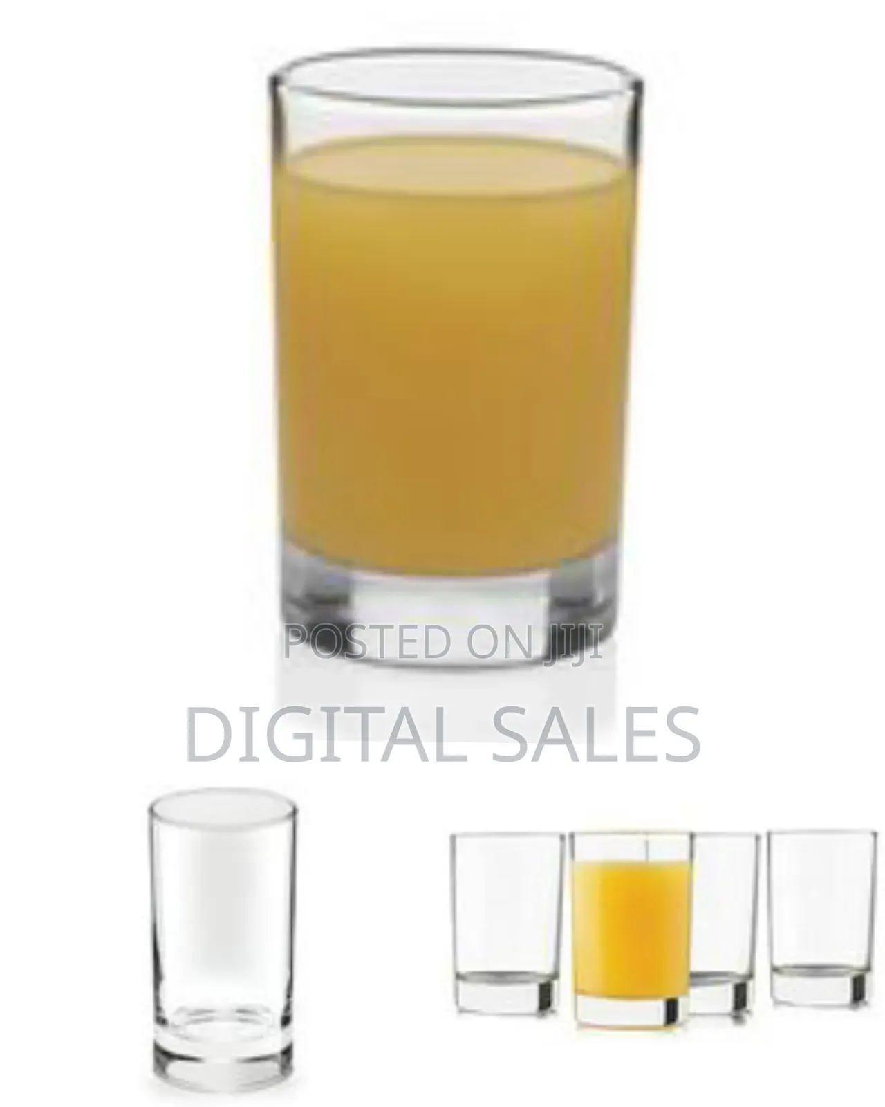6 Pieces of Morning Juice Breakfast Glasses- Colorless