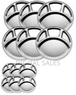 6 Pc Stainless Steel Round 4 In1