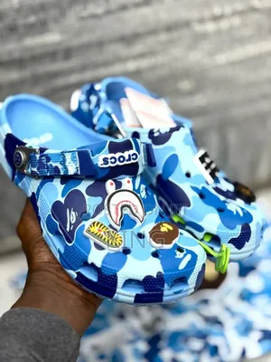 Bape Crocs. Black, Green and Blue