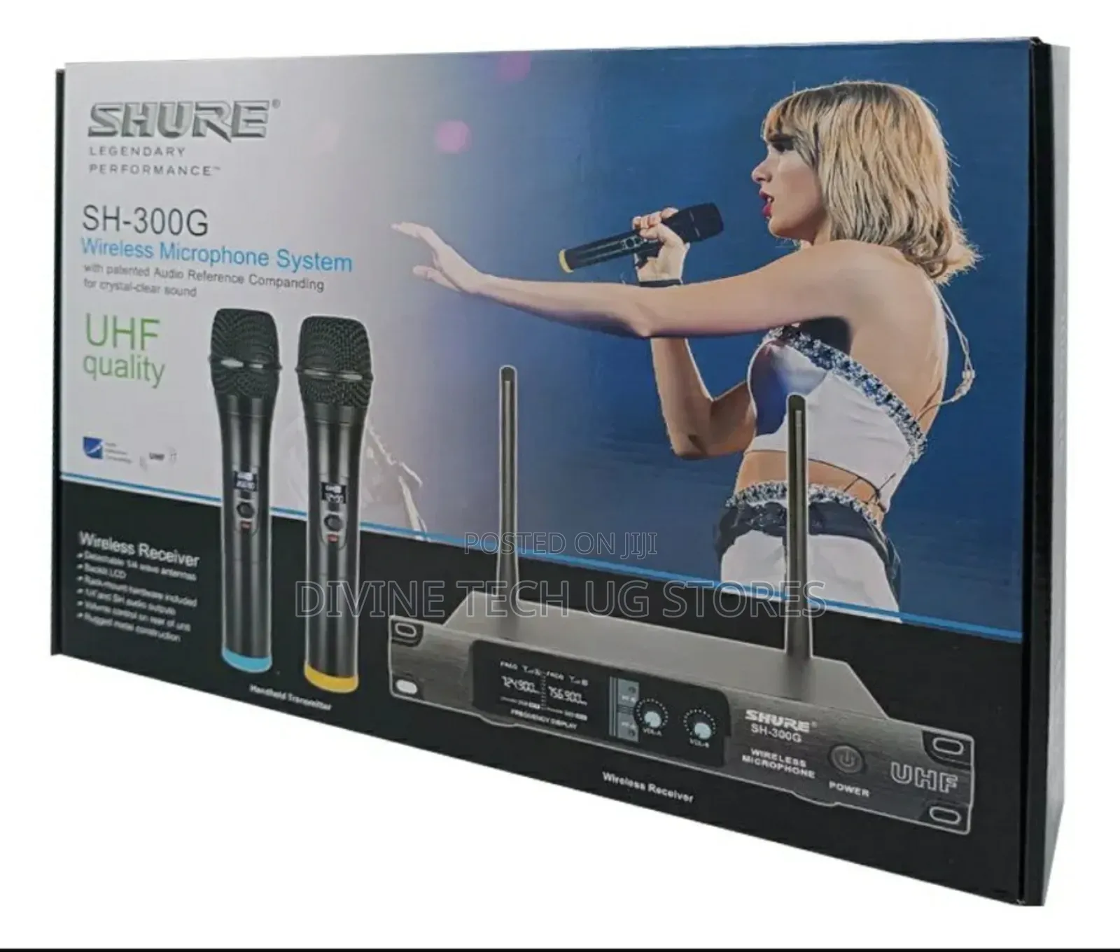Wireless Microphone Shure Sh- 300g Uhf Quality