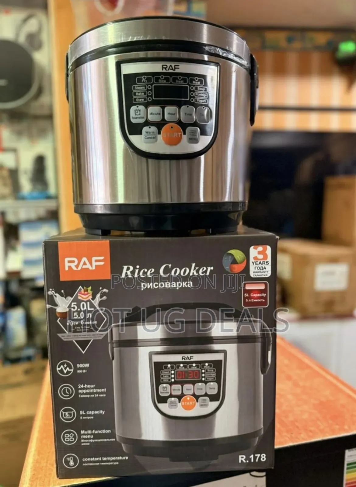 Raf Multi-functional Digital Electric Rice Cooker, 5l