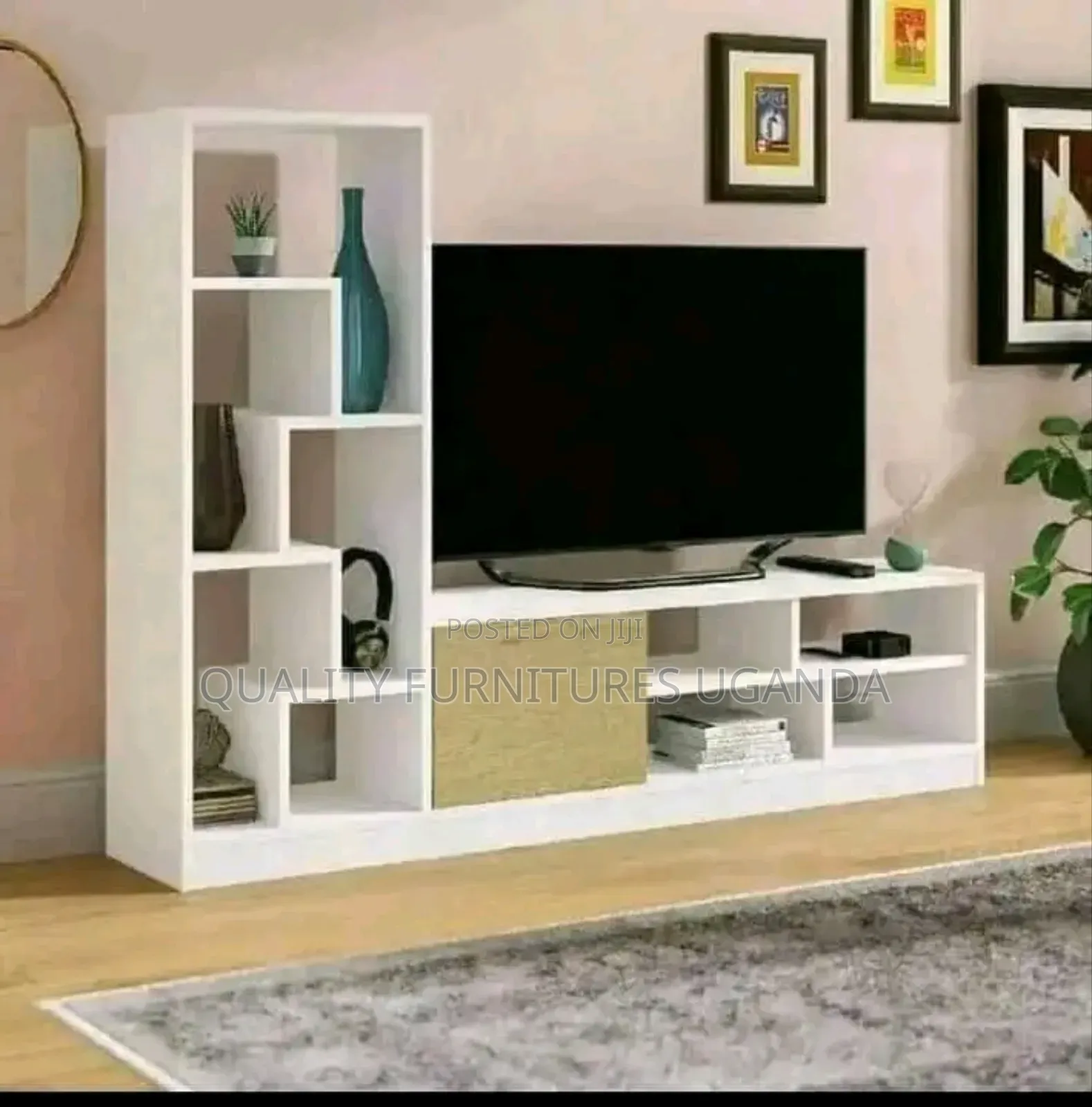 White Wooden Tv Stand