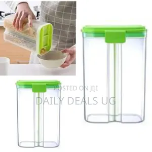 2 Section Transparent Storage Container-Green