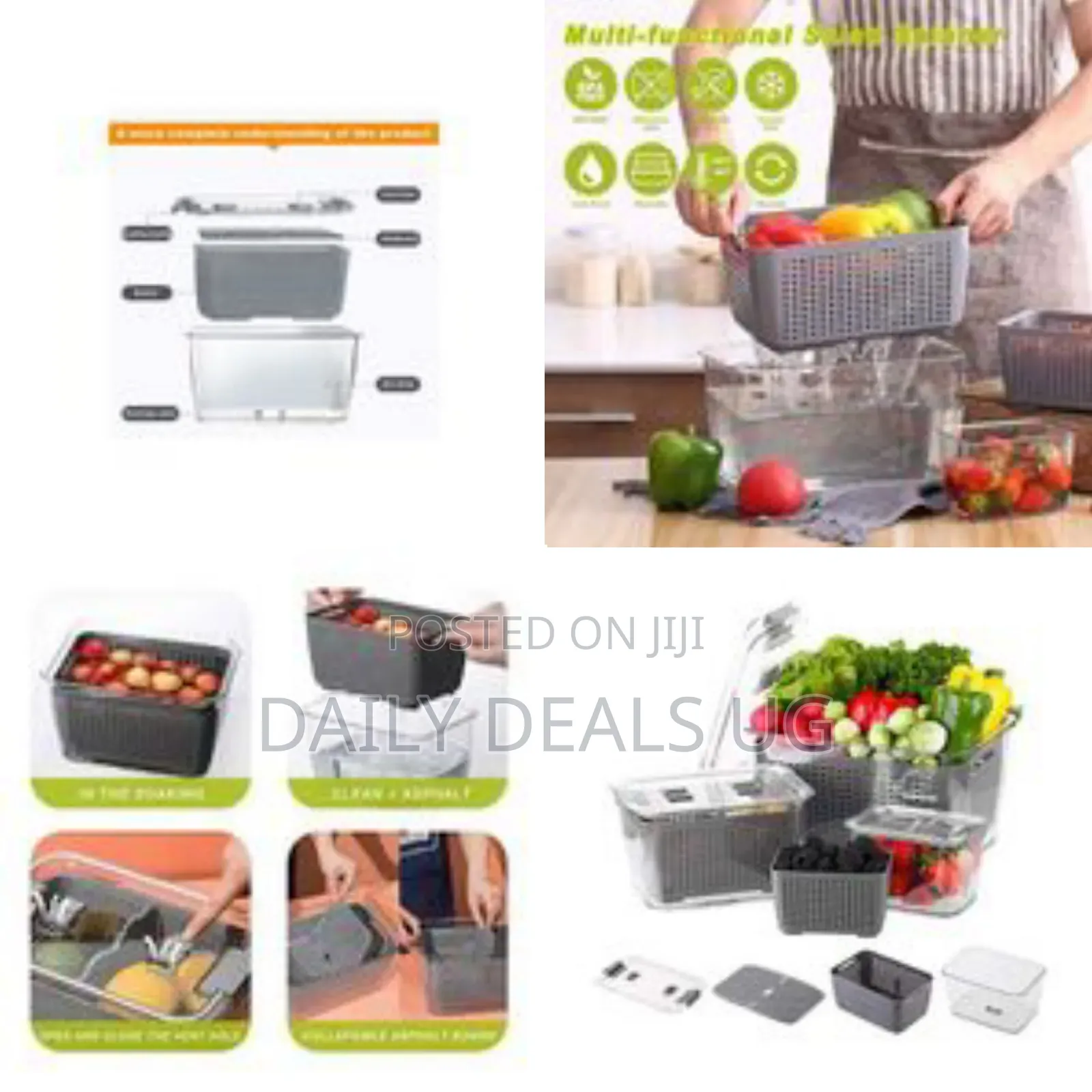 6.25l Refrigerator Organizer Bin Storage Container for Fruits