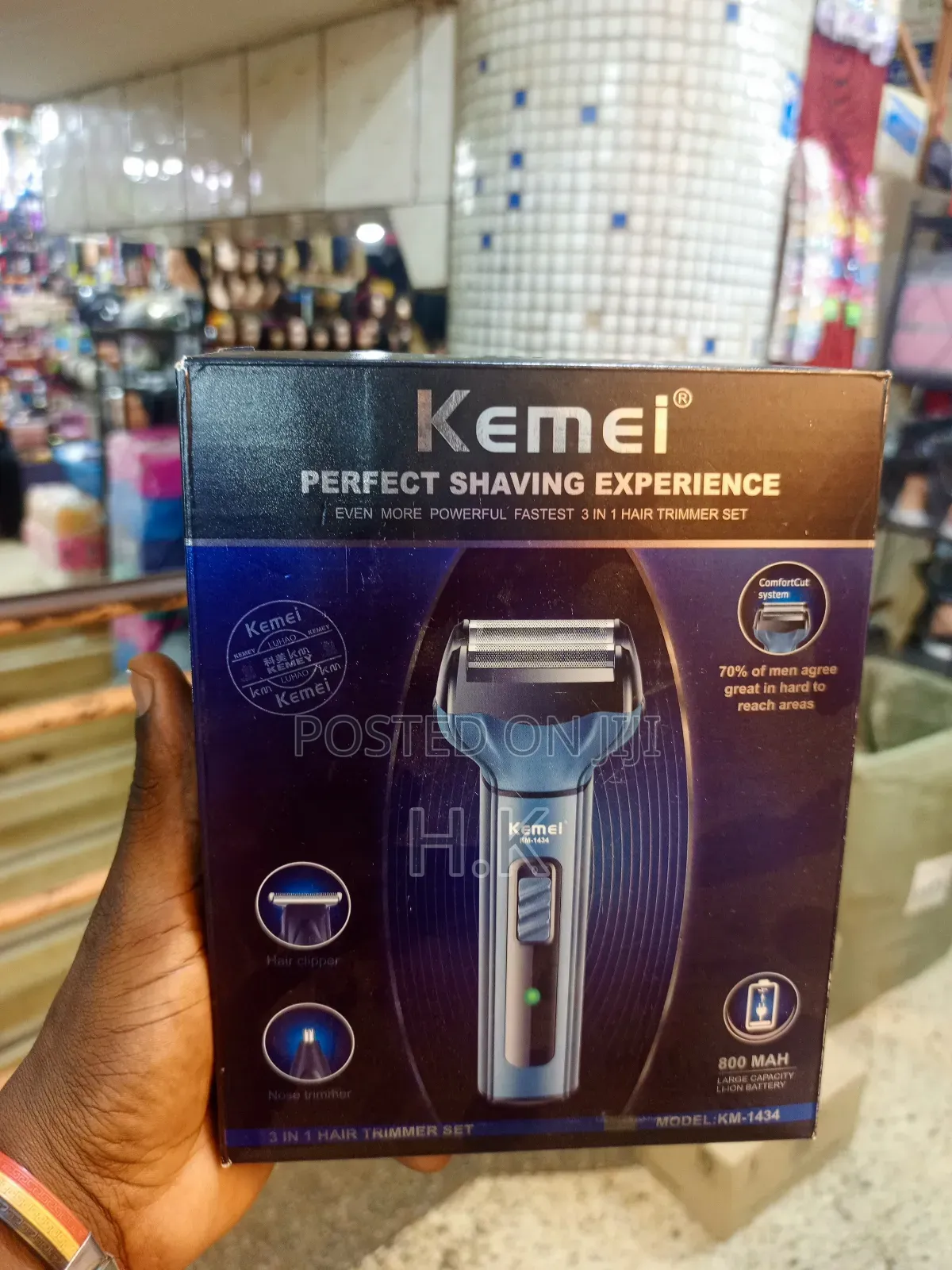 Kemei 3-in-1 Hair Trimmer Set, Model Km-1434.