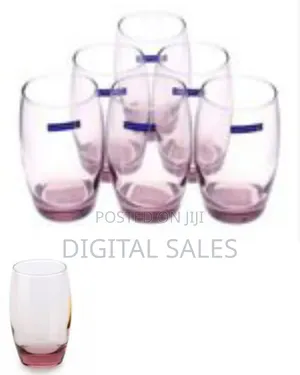 Luminarc 6 Pieces of Oval Water Juice Glasses Cups Drinkware