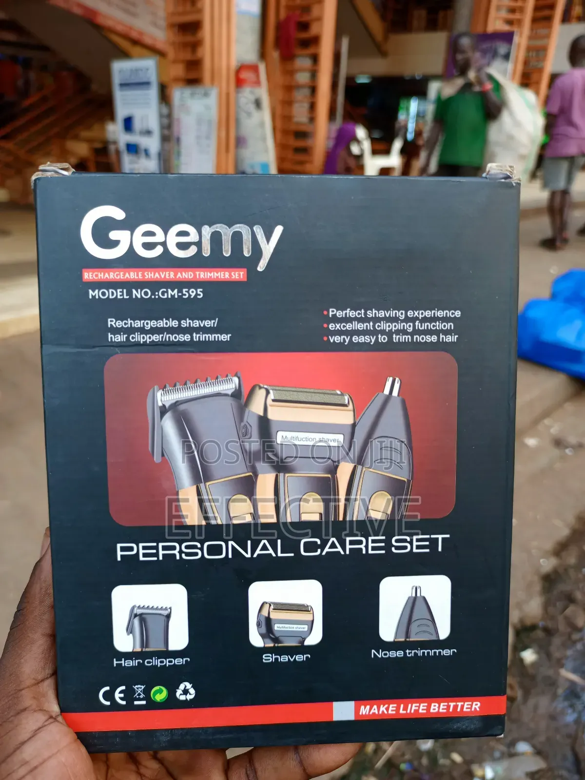 Geemy 3-in-1 Rechargeable Shaver and Trimmer Set