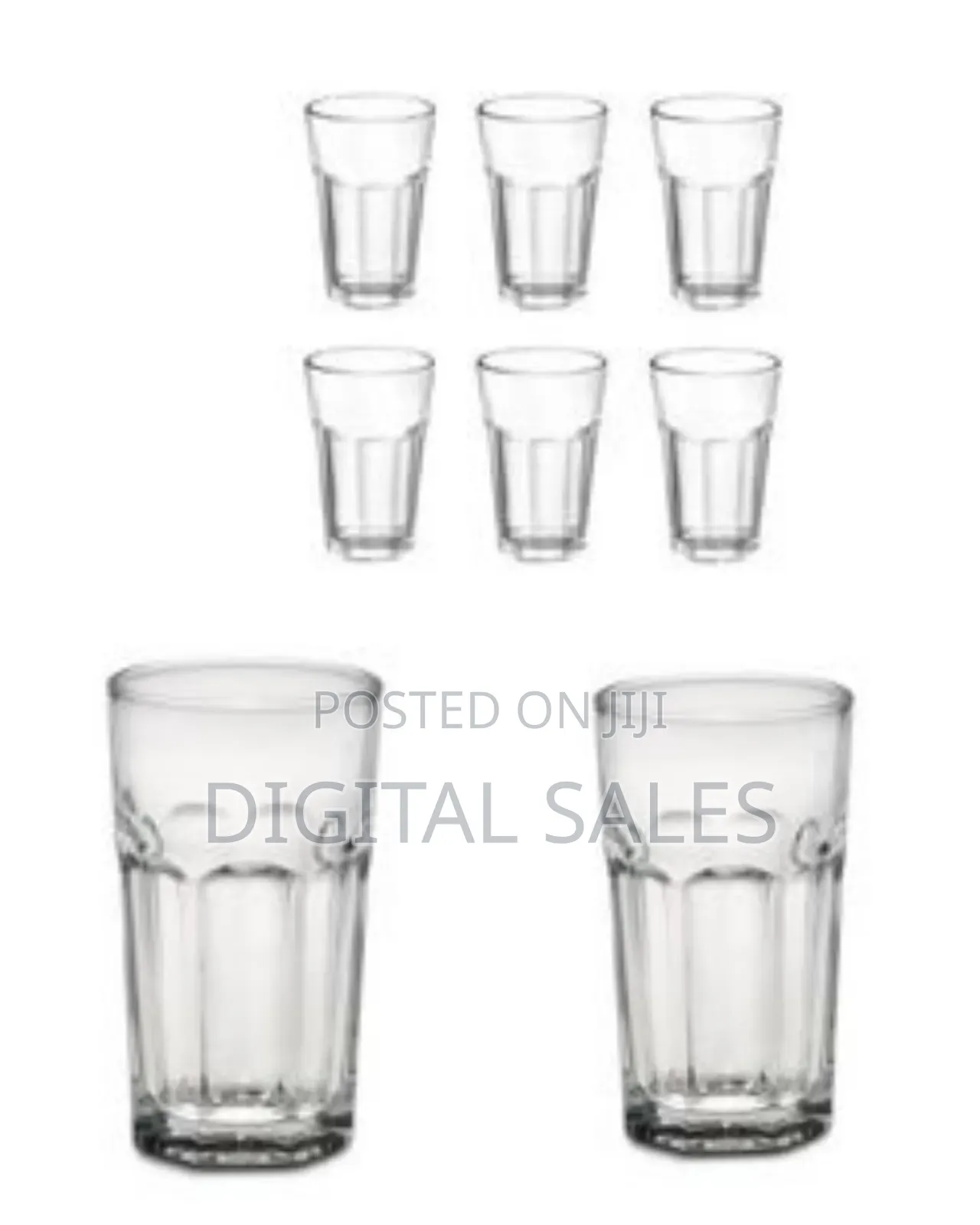 Luminarc 6 Pieces of Water Juice Glasses Cups Drinkware -Colorless