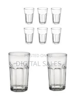 Luminarc 6 Pieces of Water Juice Glasses Cups Drinkware -Colorless