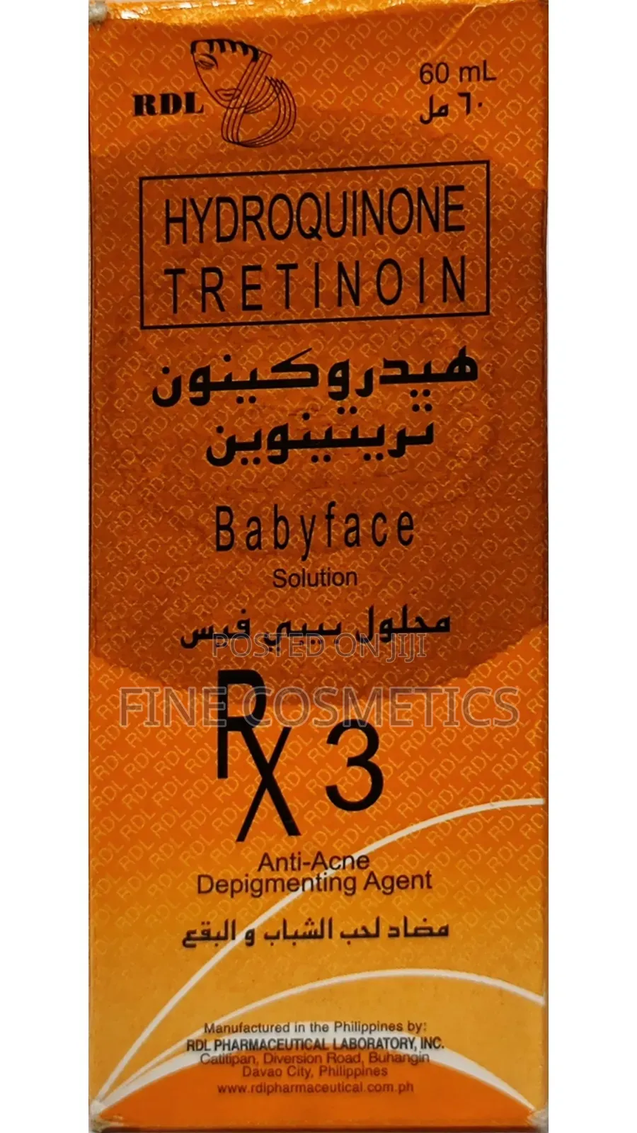 RDL Stage-3 Hydroquinone Tretinoin Anti-Acne Babyface Lightening Rx3