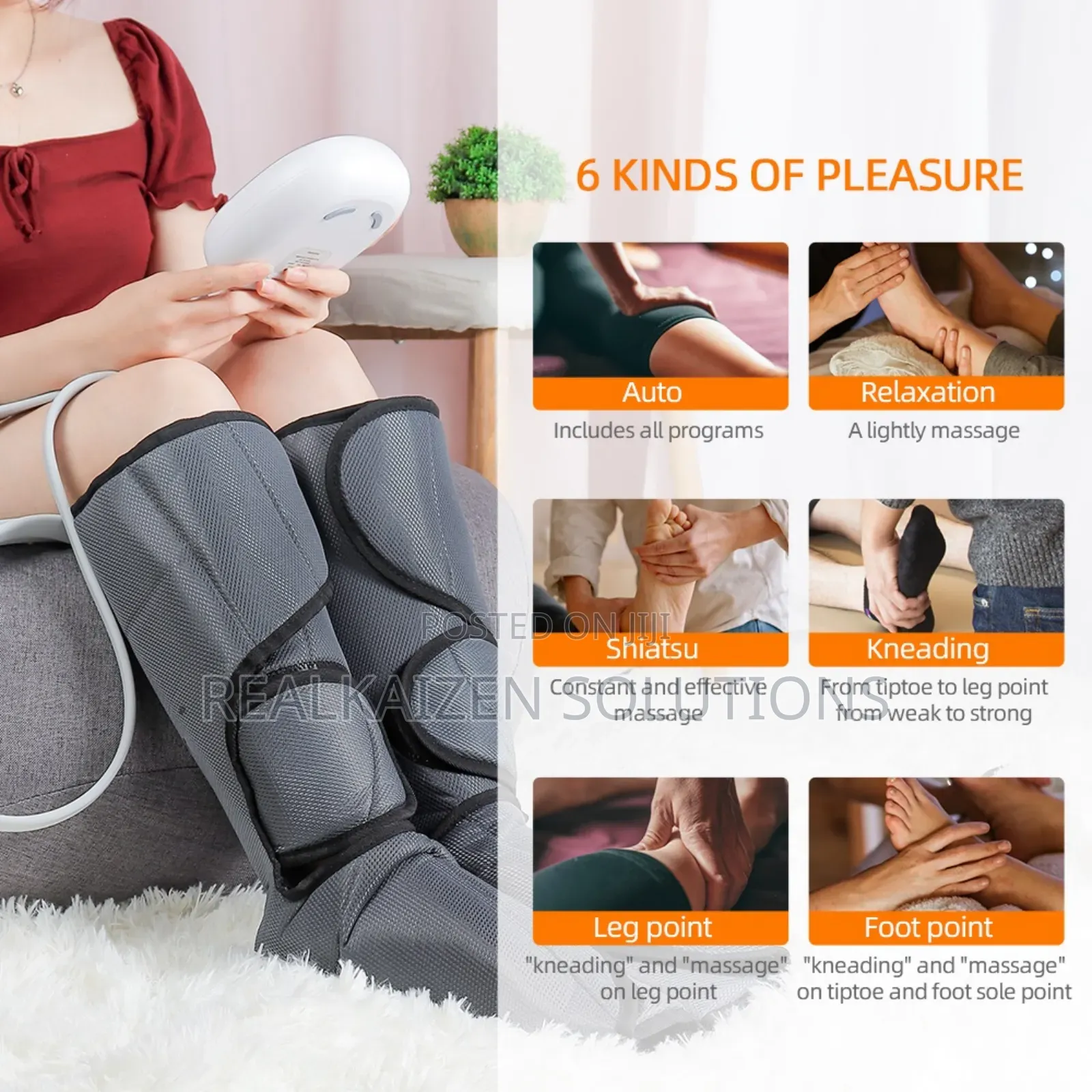 Leg| Calf Foot Intelligent Air Compression Massager With Heat