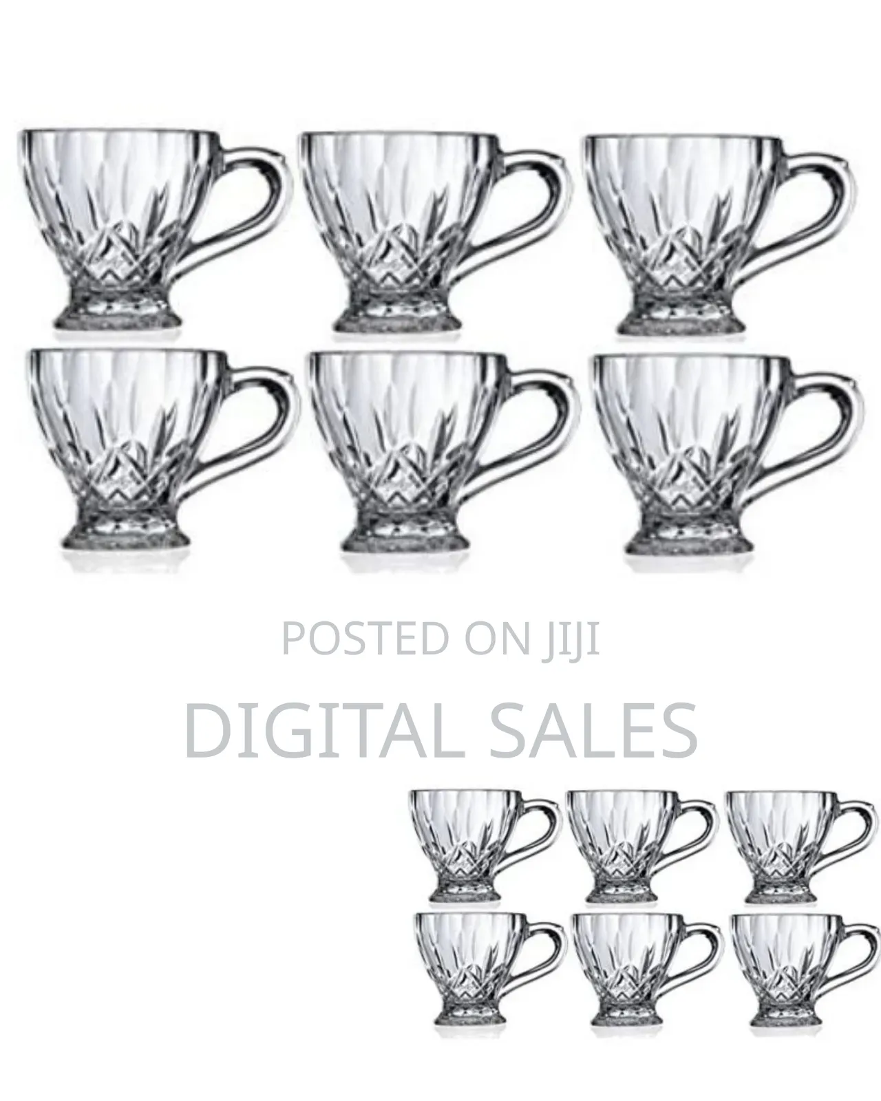 6 Pieces of Coffee Tea Glasses Cups Mugs
