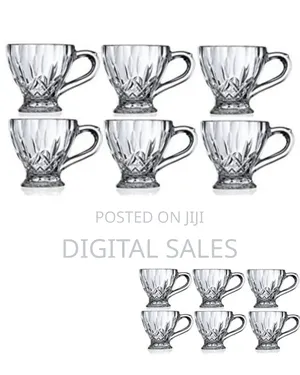 6 Pieces of Coffee Tea Glasses Cups Mugs