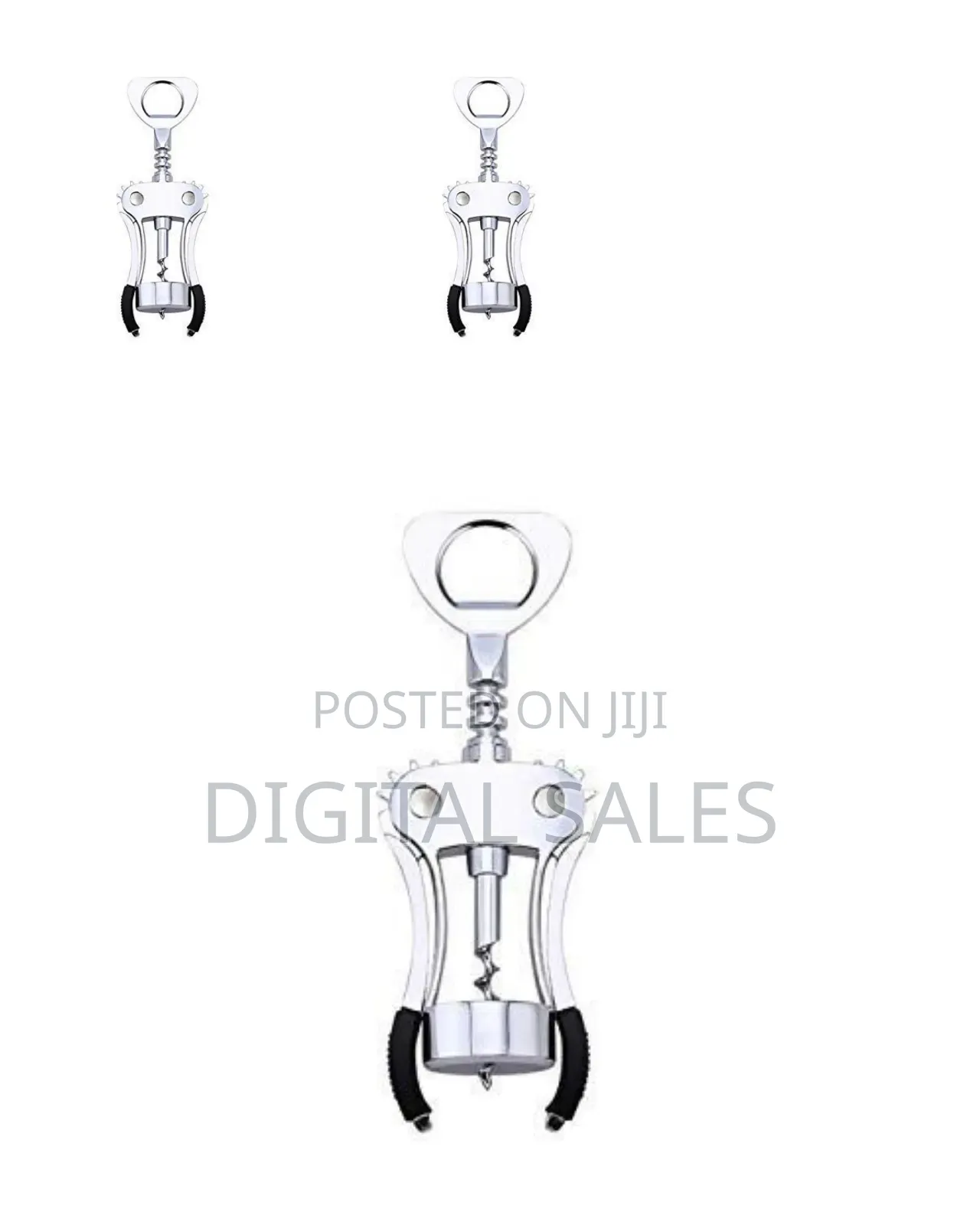 Portable Corkscrew Soda, Beer, Wine Bottle Opener - Silver