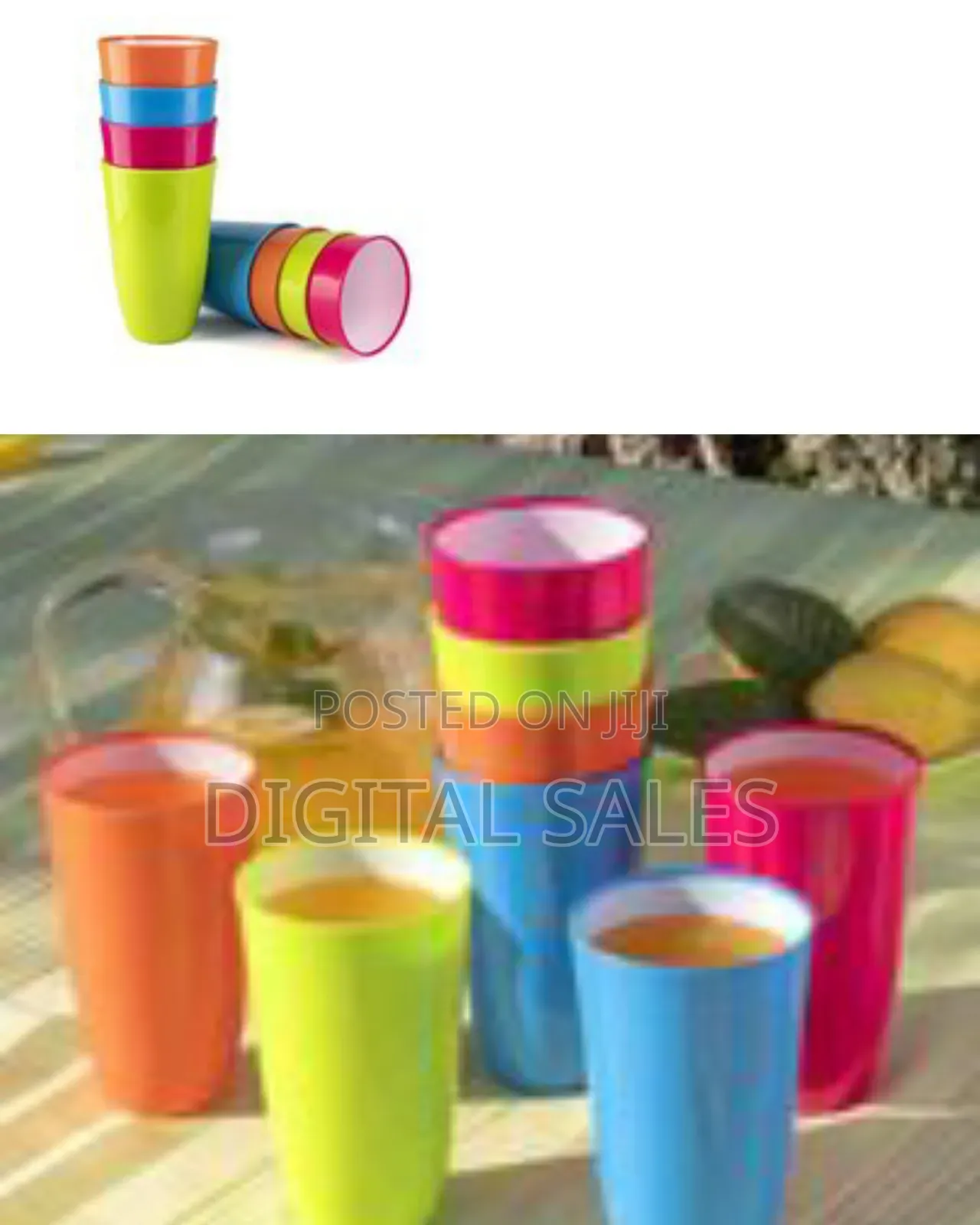 12 Pieces of Plastic Juice Tumblers Cups Mugs for Parties and Home