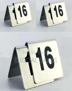 11-20 Stainless Steel Table Number Plate for Restaurant