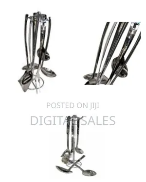 7 Piece Stainless Steel Animal Print Holder Kitchen Tool Cooking