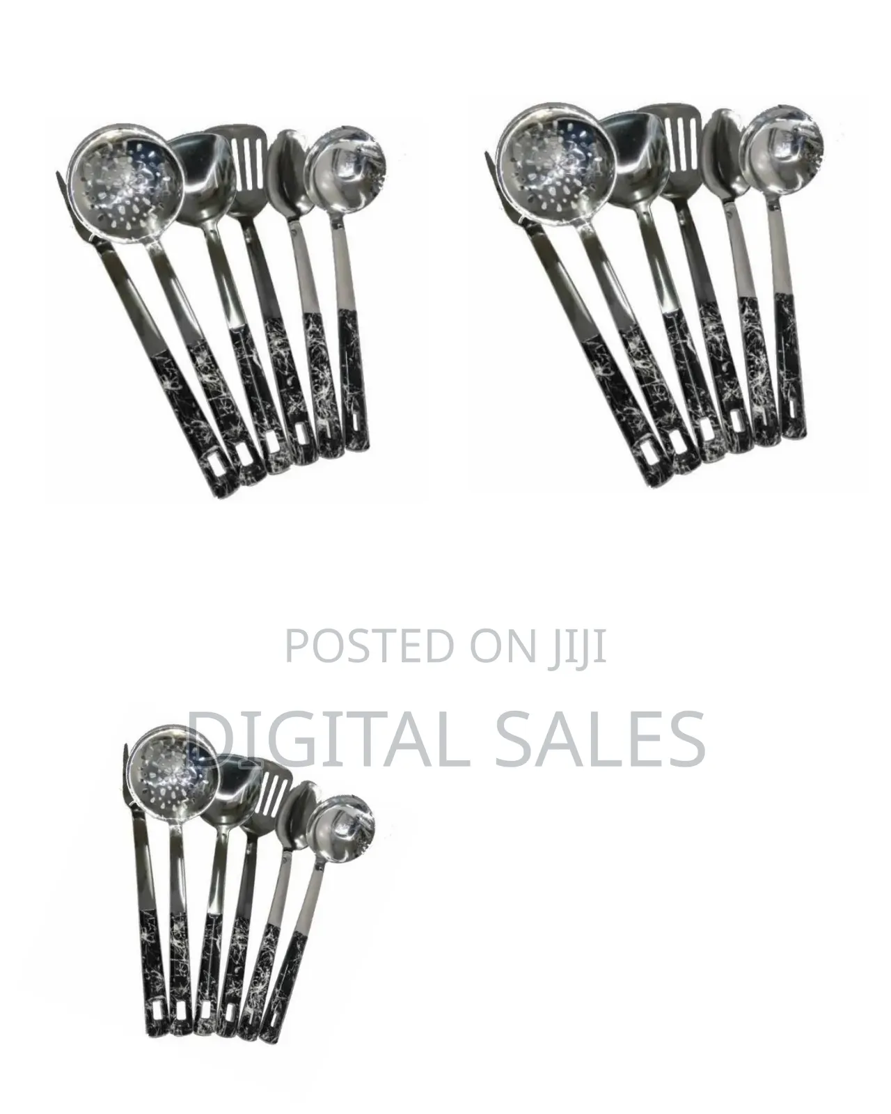 6 Pieces of Kitchen Tool Food Serving Utensil Spoons Cutlery