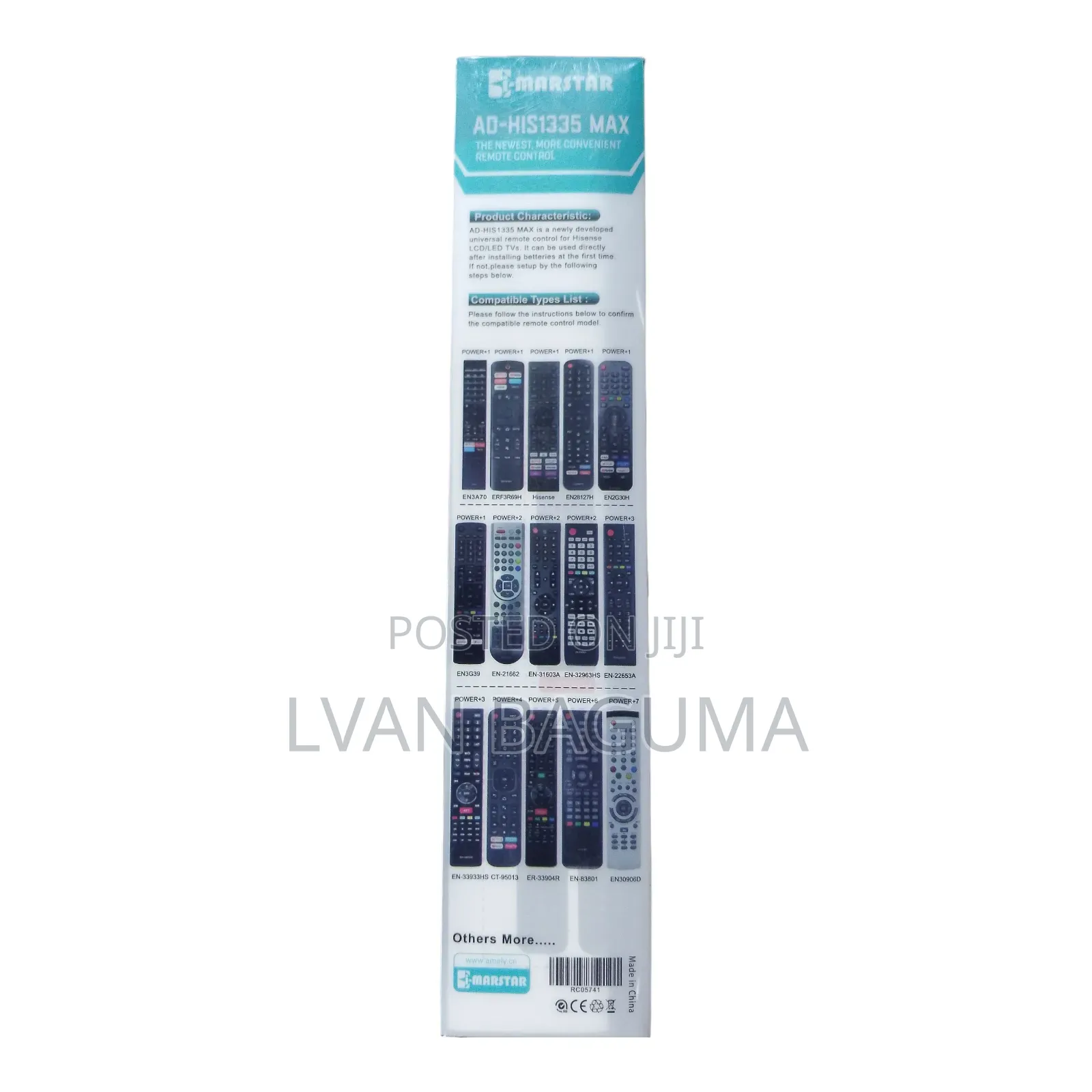 Hisense Universal LCD/ Led Smart TVS Remote - Works Only on Hisense