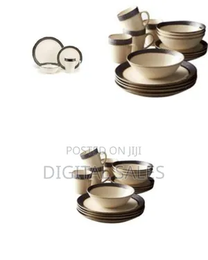Other 24 Piece Gold Line Dinner Set, Cream