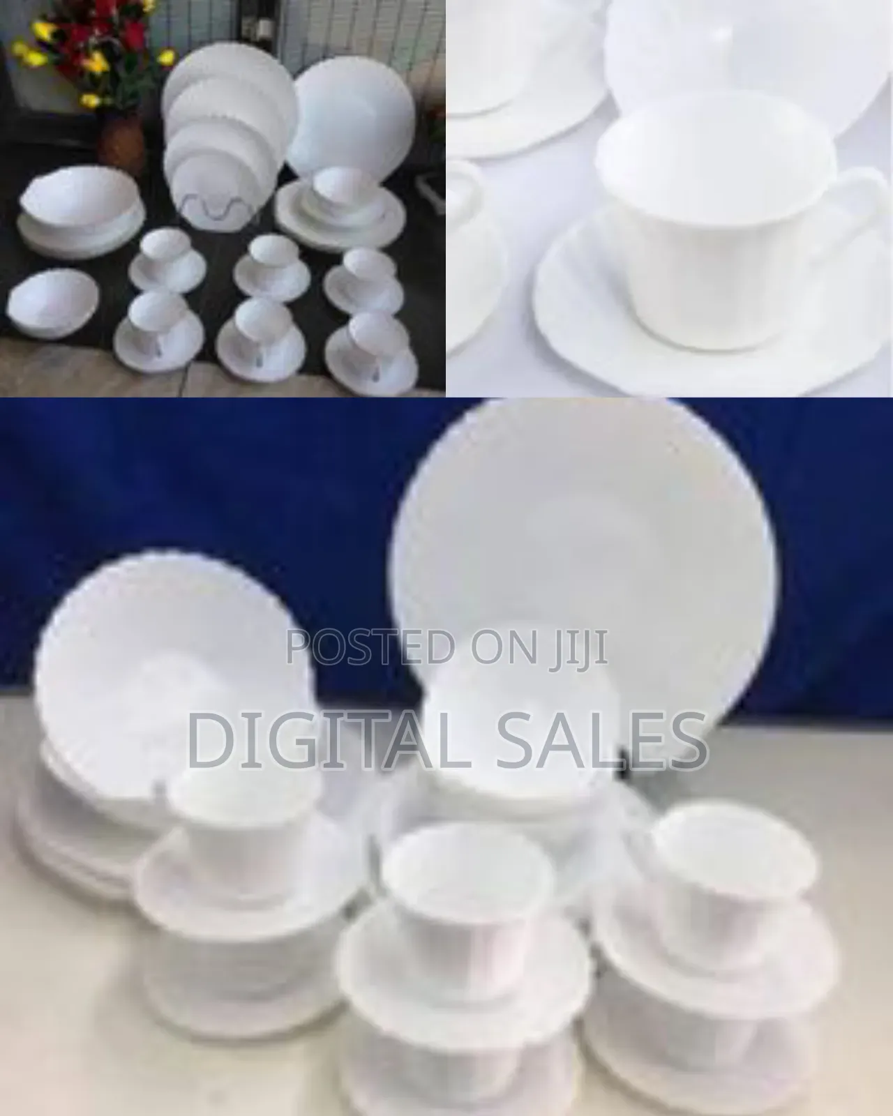Arcopal 40 PCS Gold Lines Self Design Plates Cups Bowls Saucers Side