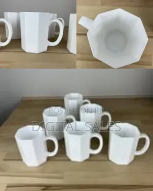 24 Pieces of Hexagonal Plates, Bowls, Cups, Dinner Set-