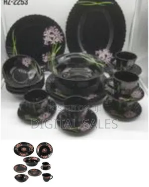 32 Pieces Flowered Opalware Dinner Set With Cups and Saucer Dinner