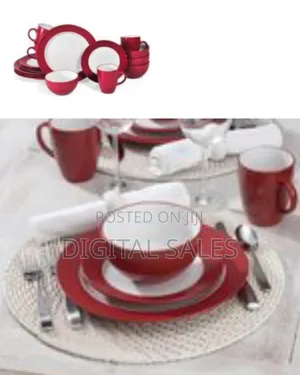 Tableware Set of Plates Cups Bowls Sideplates Dinner Sets 16-Piece